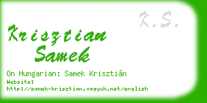 krisztian samek business card