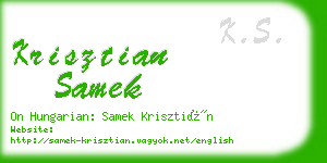 krisztian samek business card